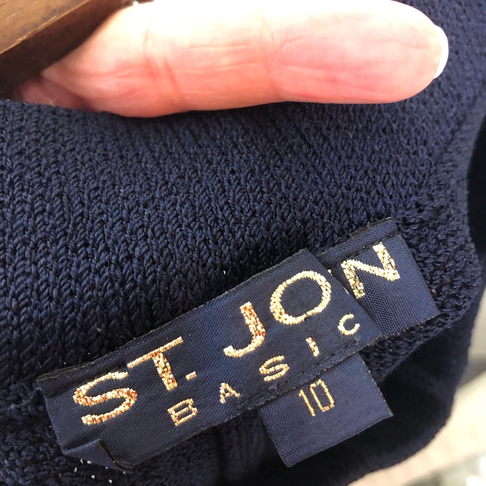 St. John Basic Navy Blue Knit Pants - image 5